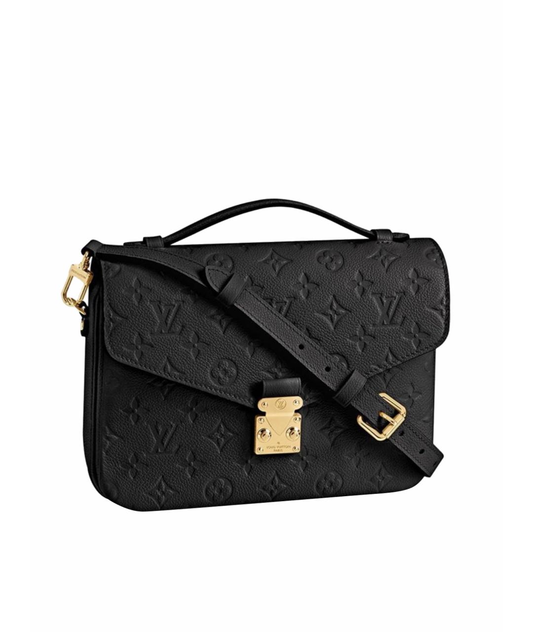 LOUIS VUITTON Черная кожаная сумка через плечо, фото 1