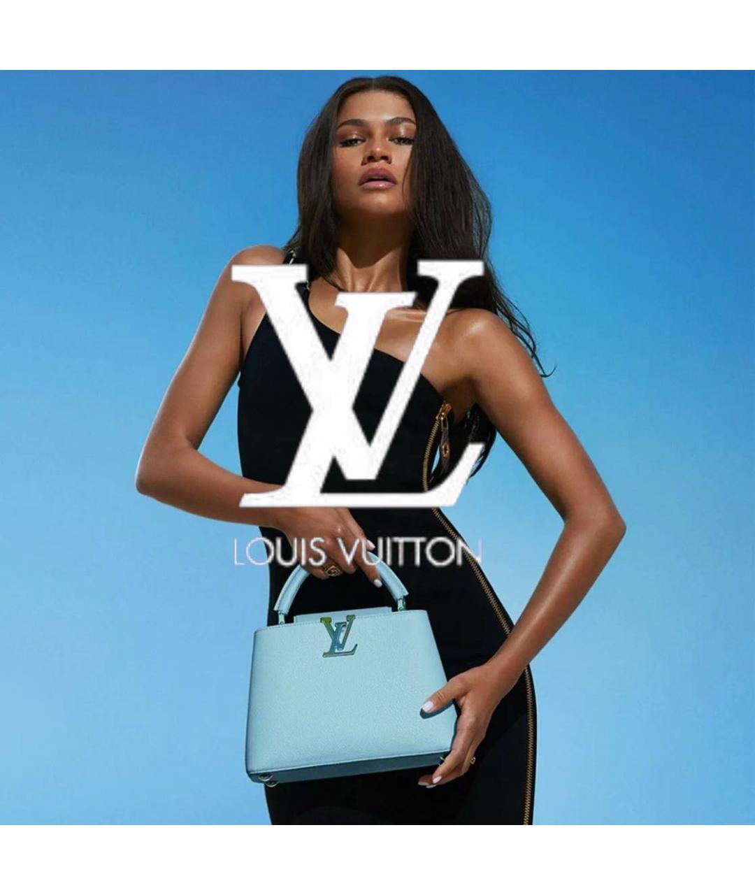 LOUIS VUITTON Черная кожаная сумка через плечо, фото 6