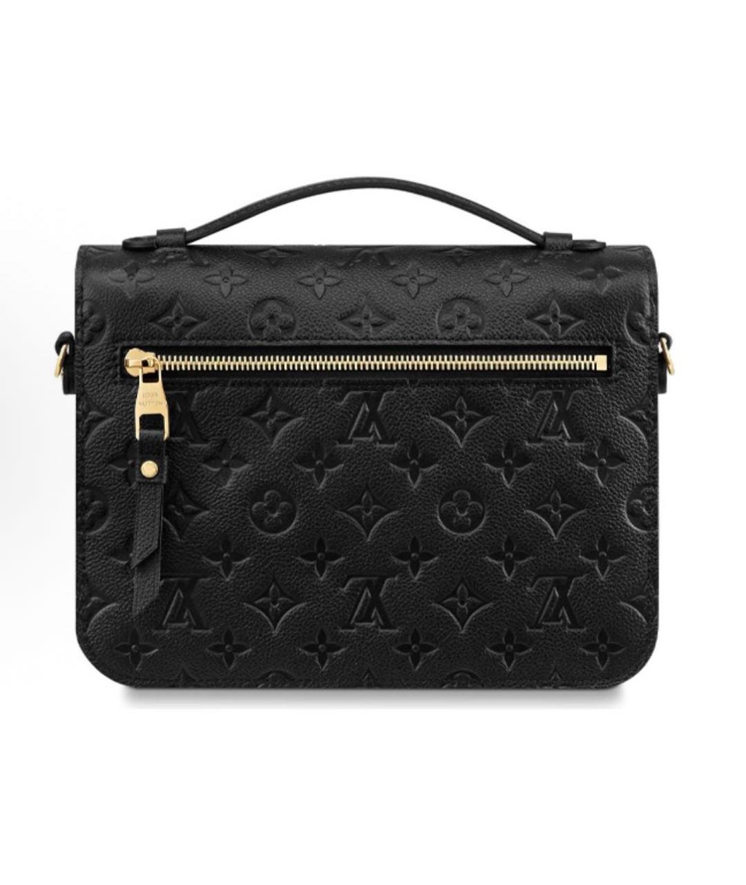 LOUIS VUITTON Черная кожаная сумка через плечо, фото 3