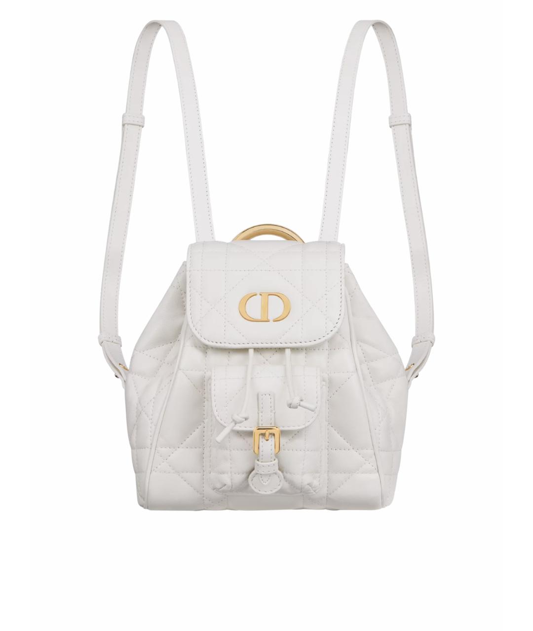CHRISTIAN DIOR Бежевый кожаный рюкзак, фото 1