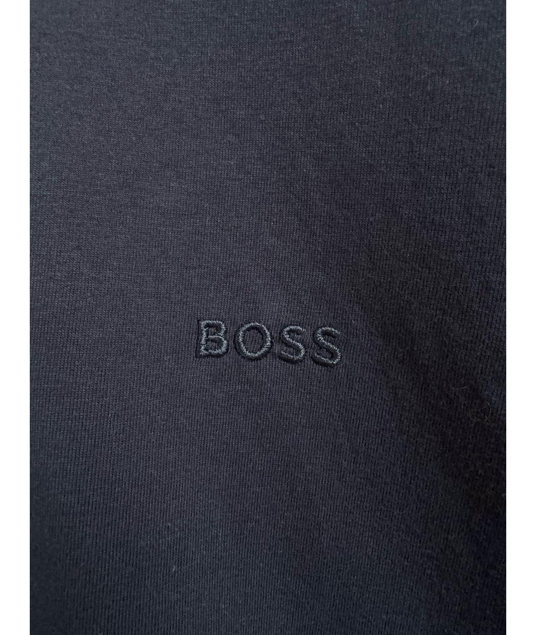 HUGO BOSS Темно-синяя хлопковая футболка, фото 5