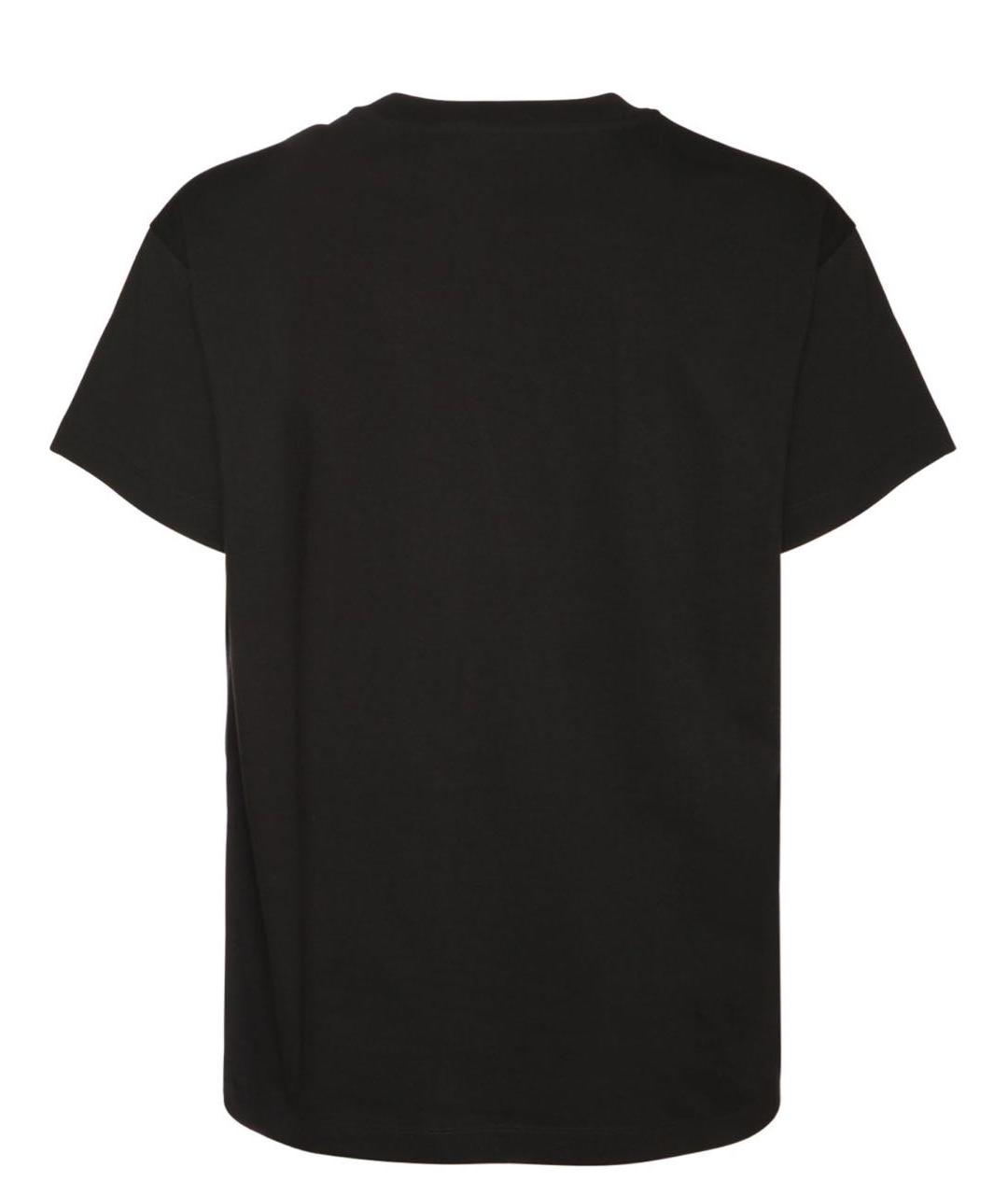 JIL SANDER Черная хлопковая футболка, фото 2