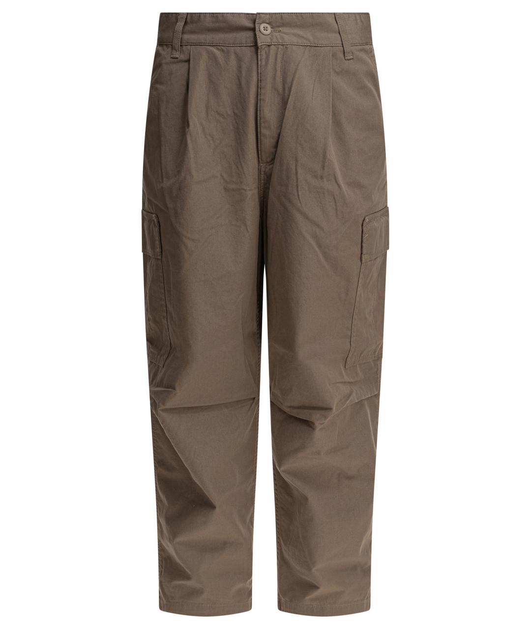 CARHARTT WIP Коричневые хлопковые повседневные брюки, фото 1