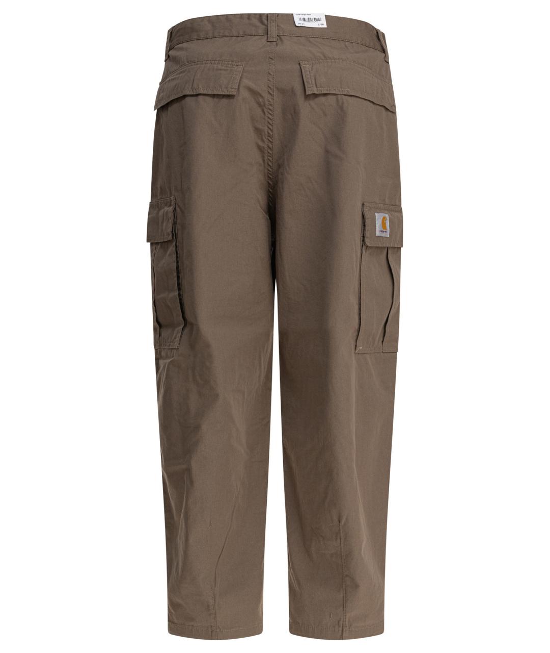 CARHARTT WIP Коричневые хлопковые повседневные брюки, фото 2