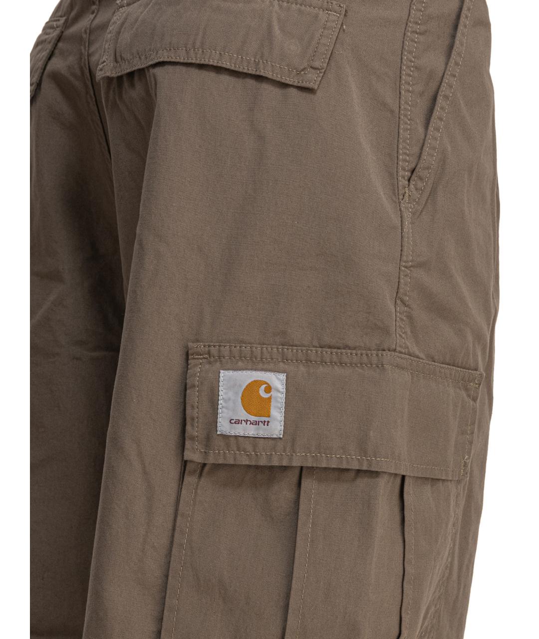 CARHARTT WIP Коричневые хлопковые повседневные брюки, фото 4