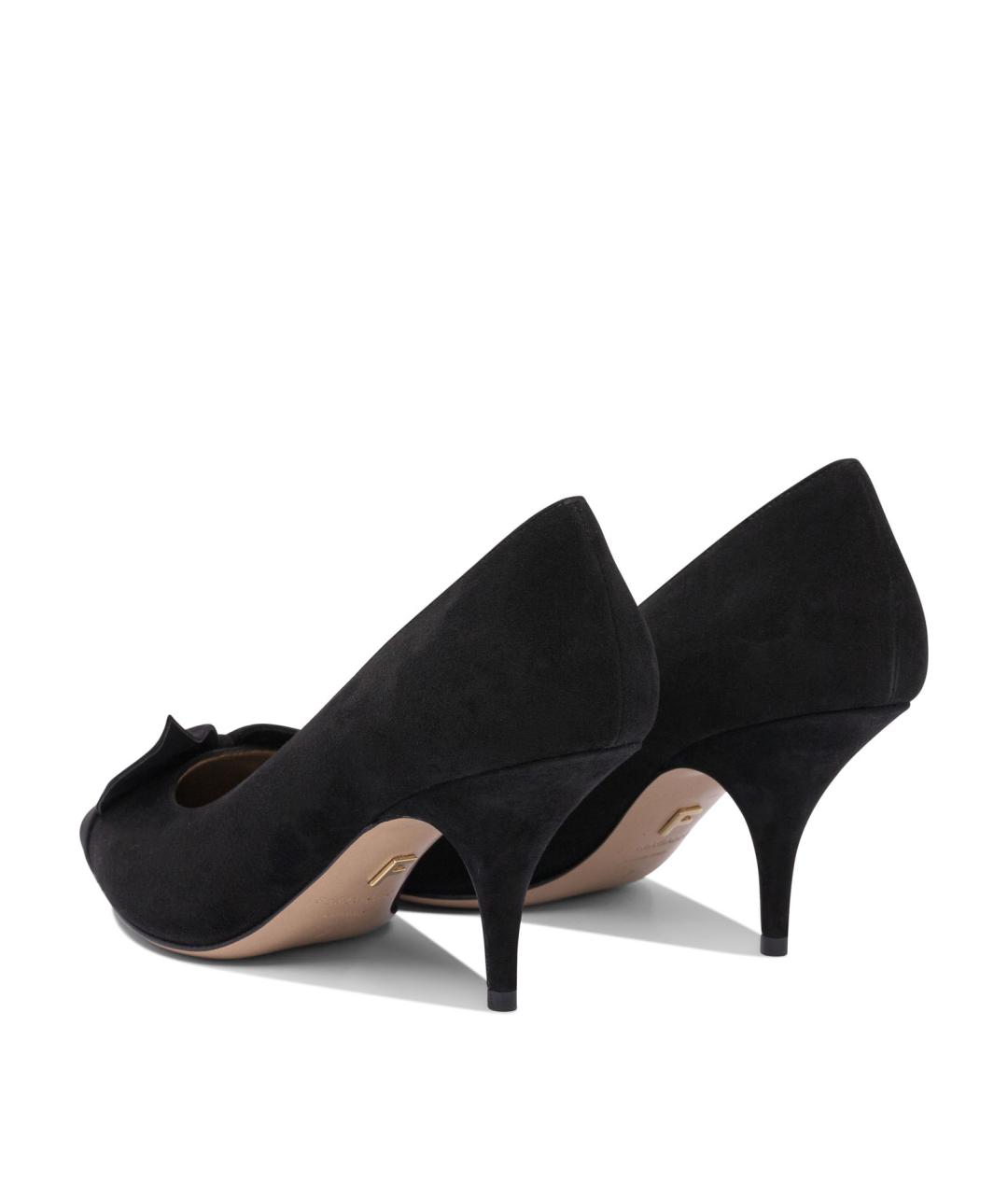 FERRAGAMO Черные кожаные туфли, фото 4