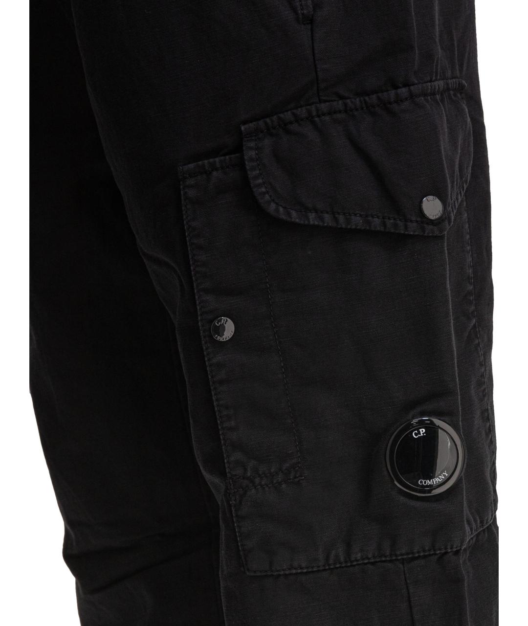 CP COMPANY Черные хлопковые повседневные брюки, фото 4