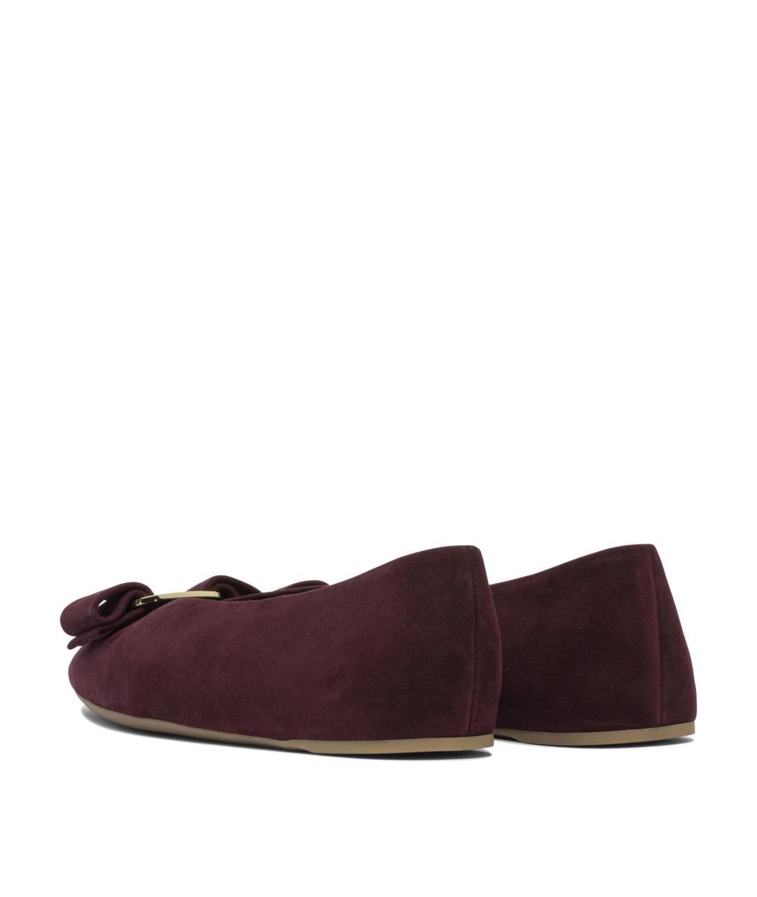 FERRAGAMO Коричневые кожаные балетки, фото 4