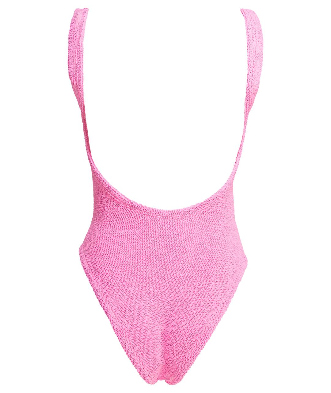 HUNZA G Розовый полиамидовый купальник, фото 2
