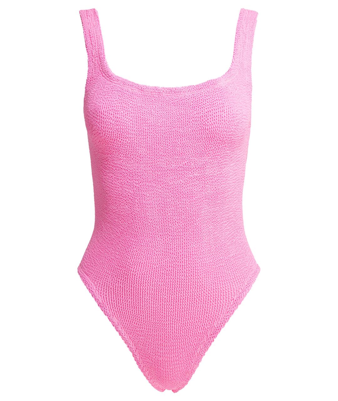 HUNZA G Розовый полиамидовый купальник, фото 1