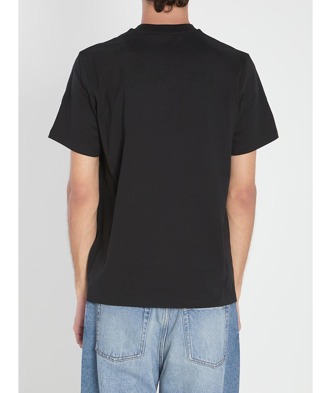 MONCLER Черная хлопковая футболка, фото 4