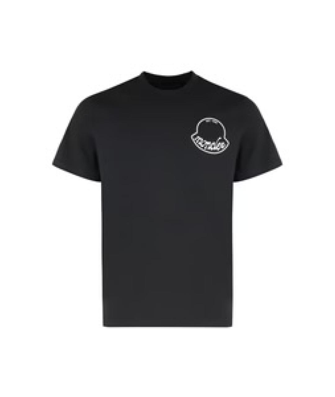 MONCLER Черная хлопковая футболка, фото 1