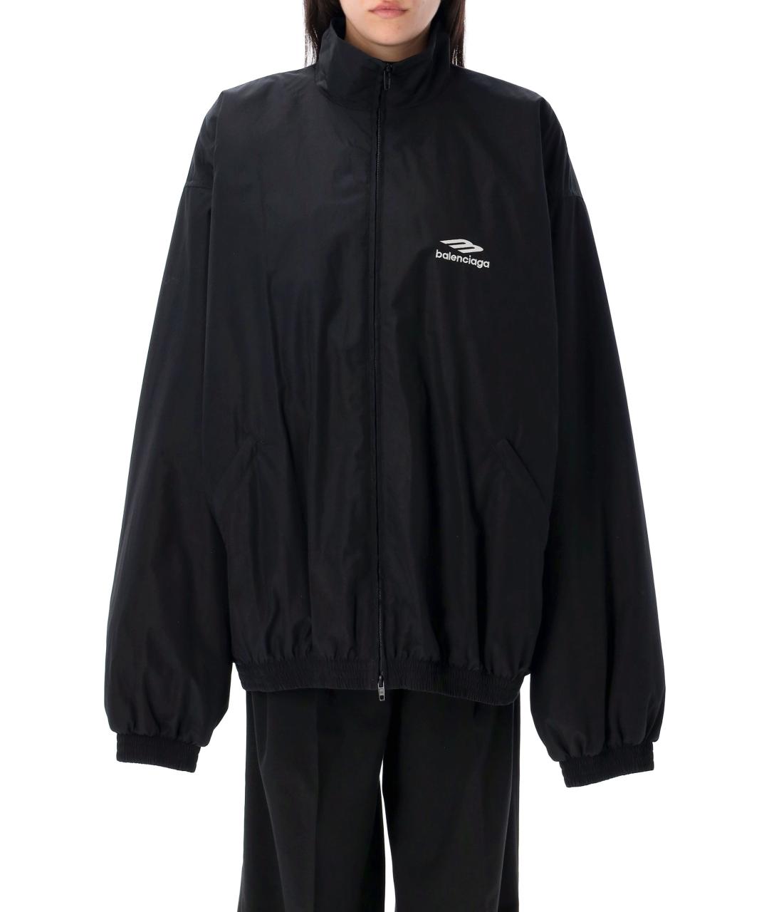 BALENCIAGA Черная полиэстеровая куртка, фото 1