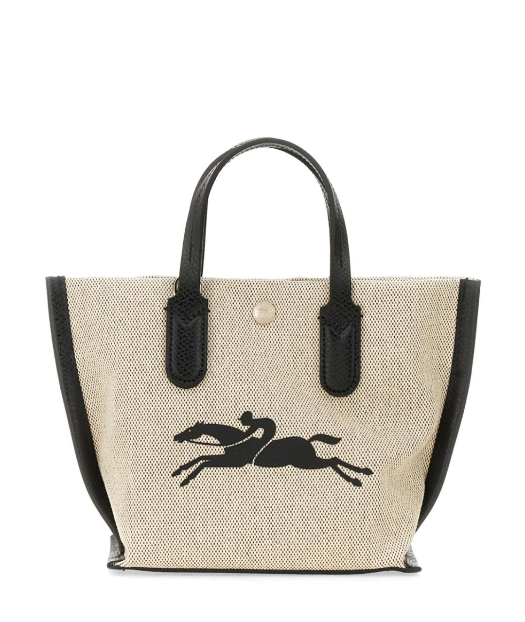 LONGCHAMP Бежевая синтетическая сумка с короткими ручками, фото 1