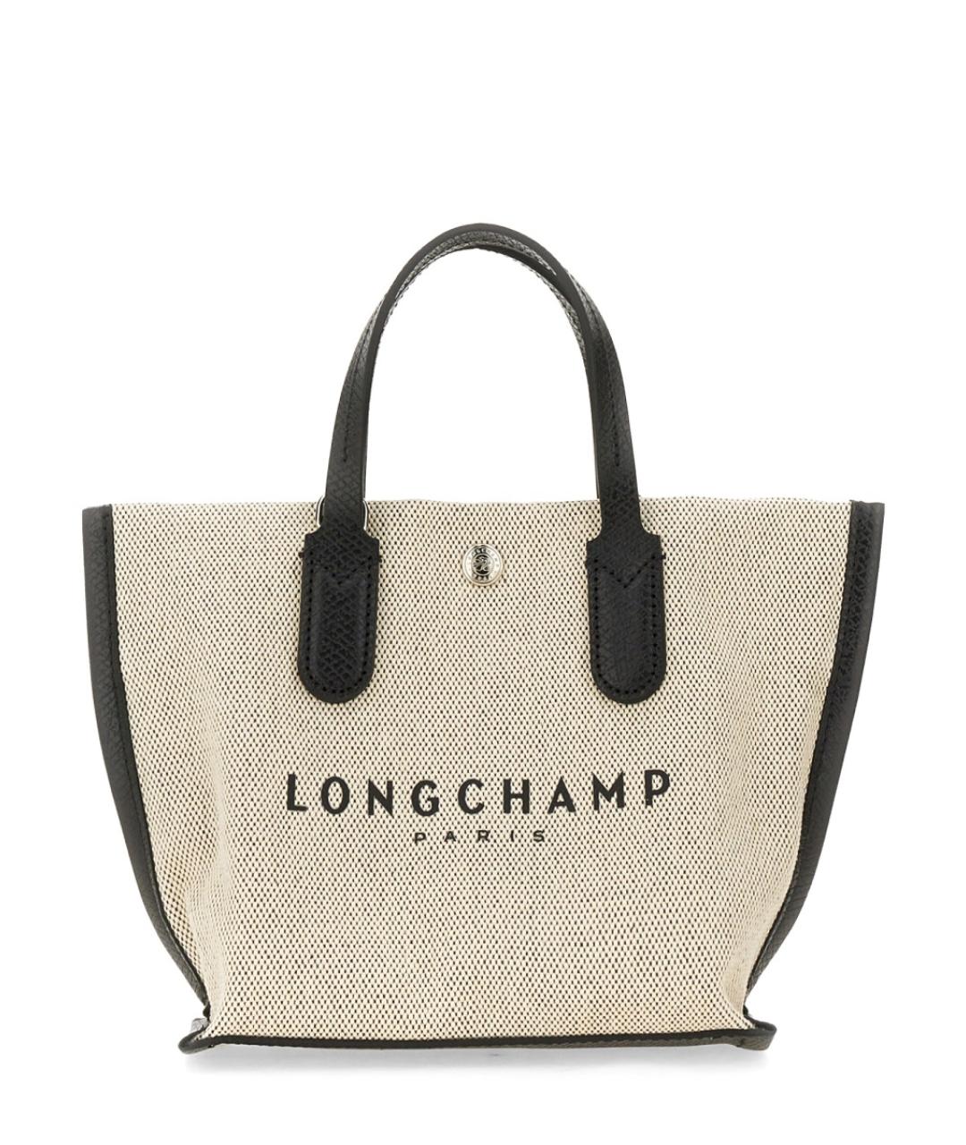 LONGCHAMP Бежевая синтетическая сумка с короткими ручками, фото 2