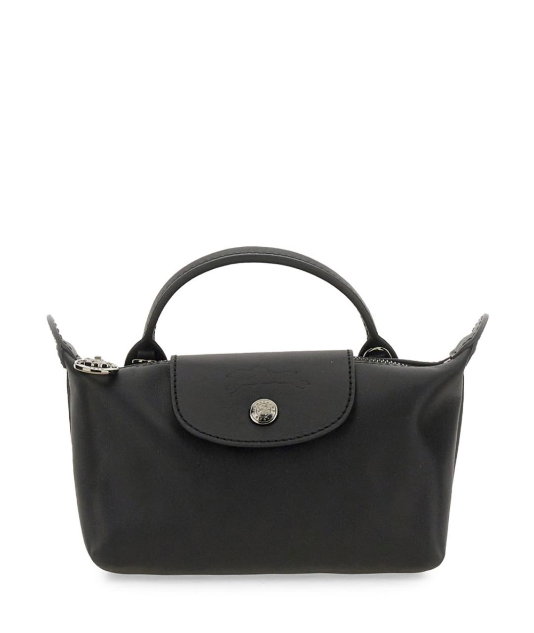 LONGCHAMP Черная синтетическая сумка с короткими ручками, фото 1