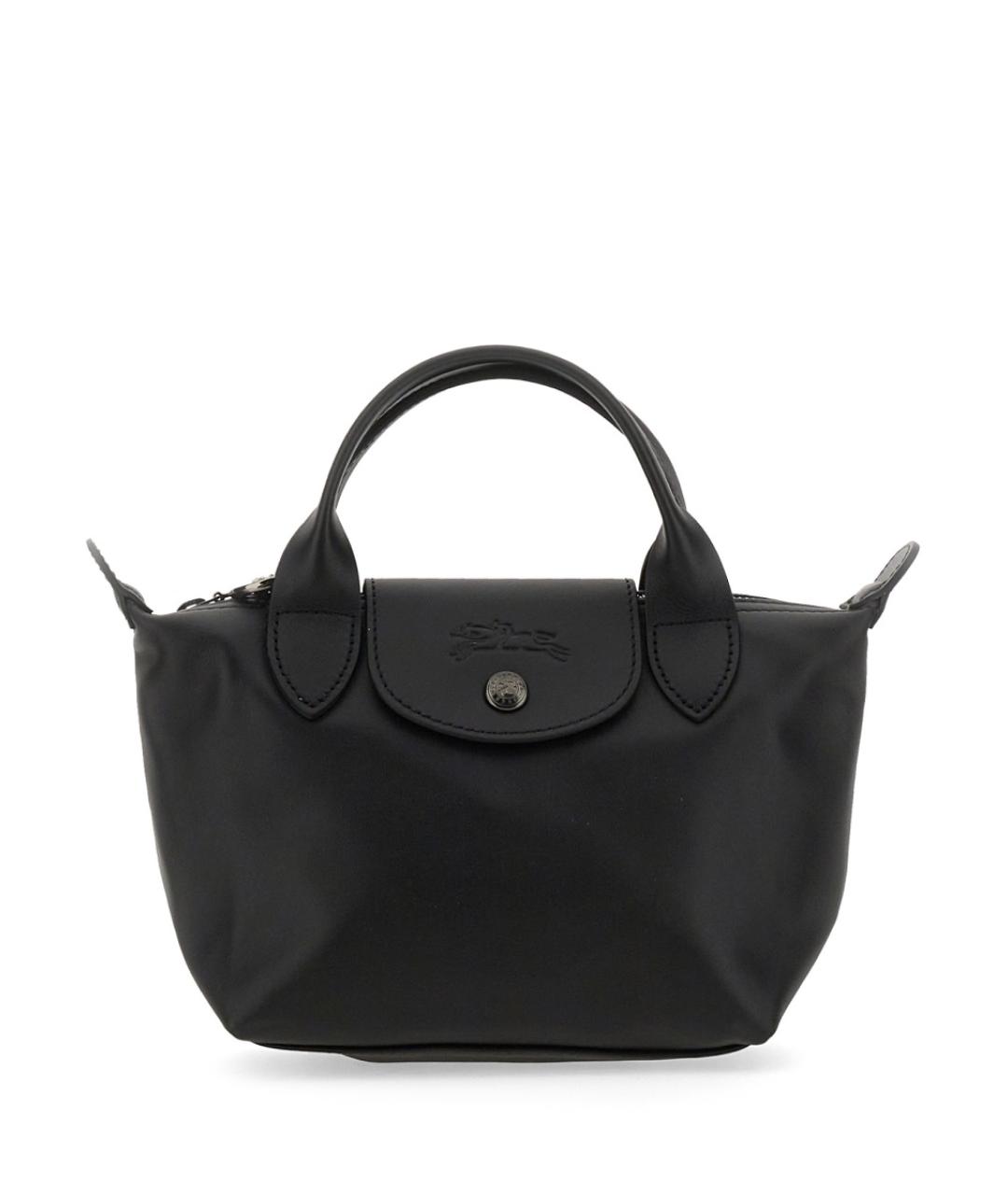 LONGCHAMP Черная синтетическая сумка с короткими ручками, фото 1