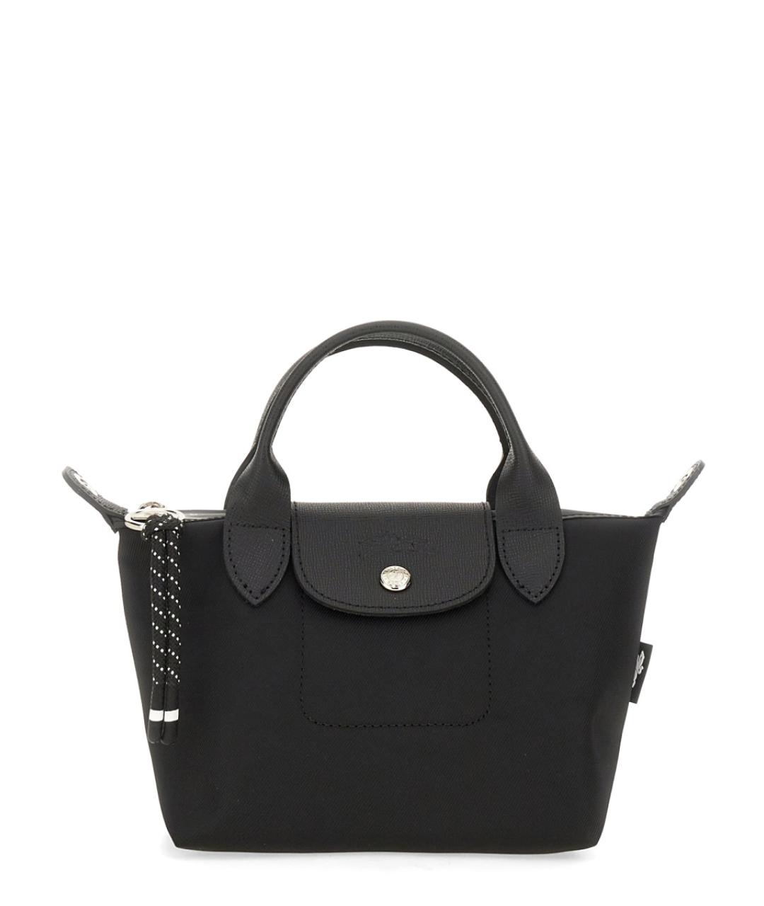 LONGCHAMP Черная синтетическая сумка с короткими ручками, фото 1