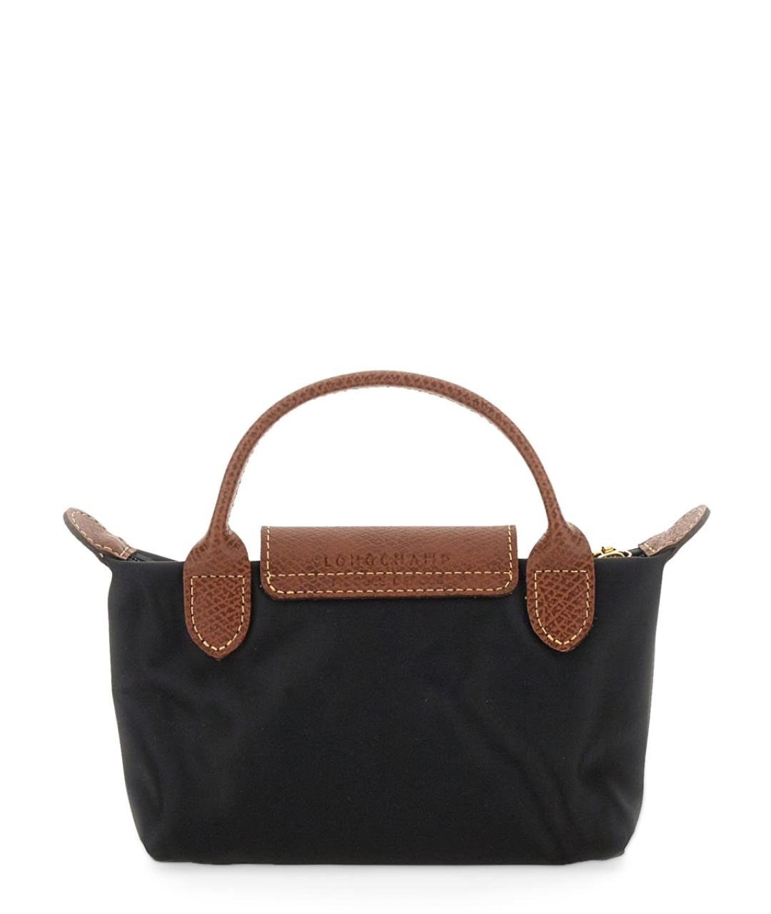 LONGCHAMP Черная синтетическая сумка с короткими ручками, фото 2
