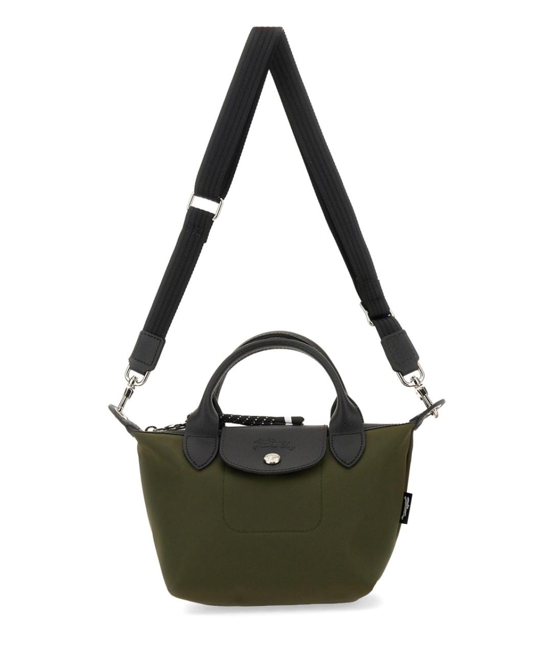 LONGCHAMP Зеленая синтетическая сумка с короткими ручками, фото 3