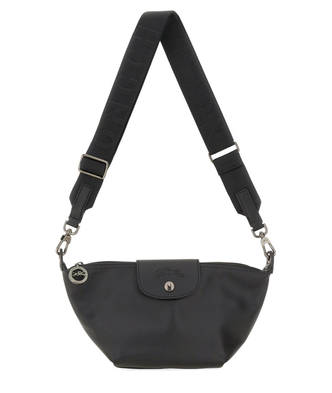 LONGCHAMP Черная синтетическая сумка через плечо, фото 1