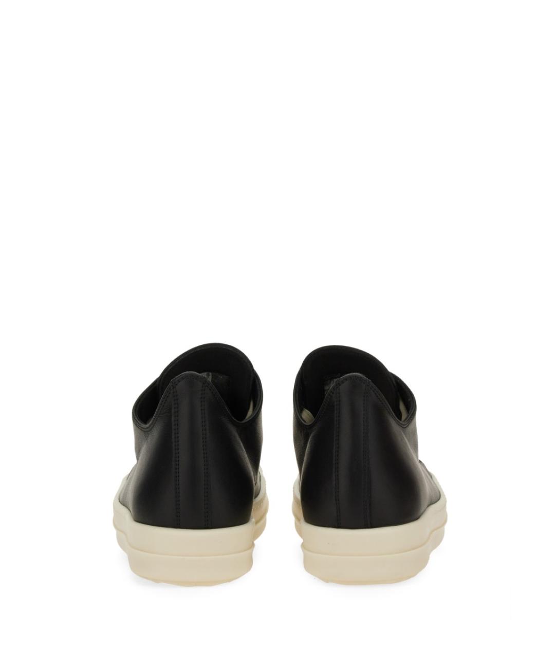 RICK OWENS Черные кожаные кеды, фото 4