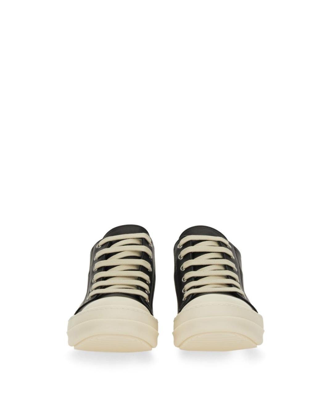 RICK OWENS Черные кожаные кеды, фото 5