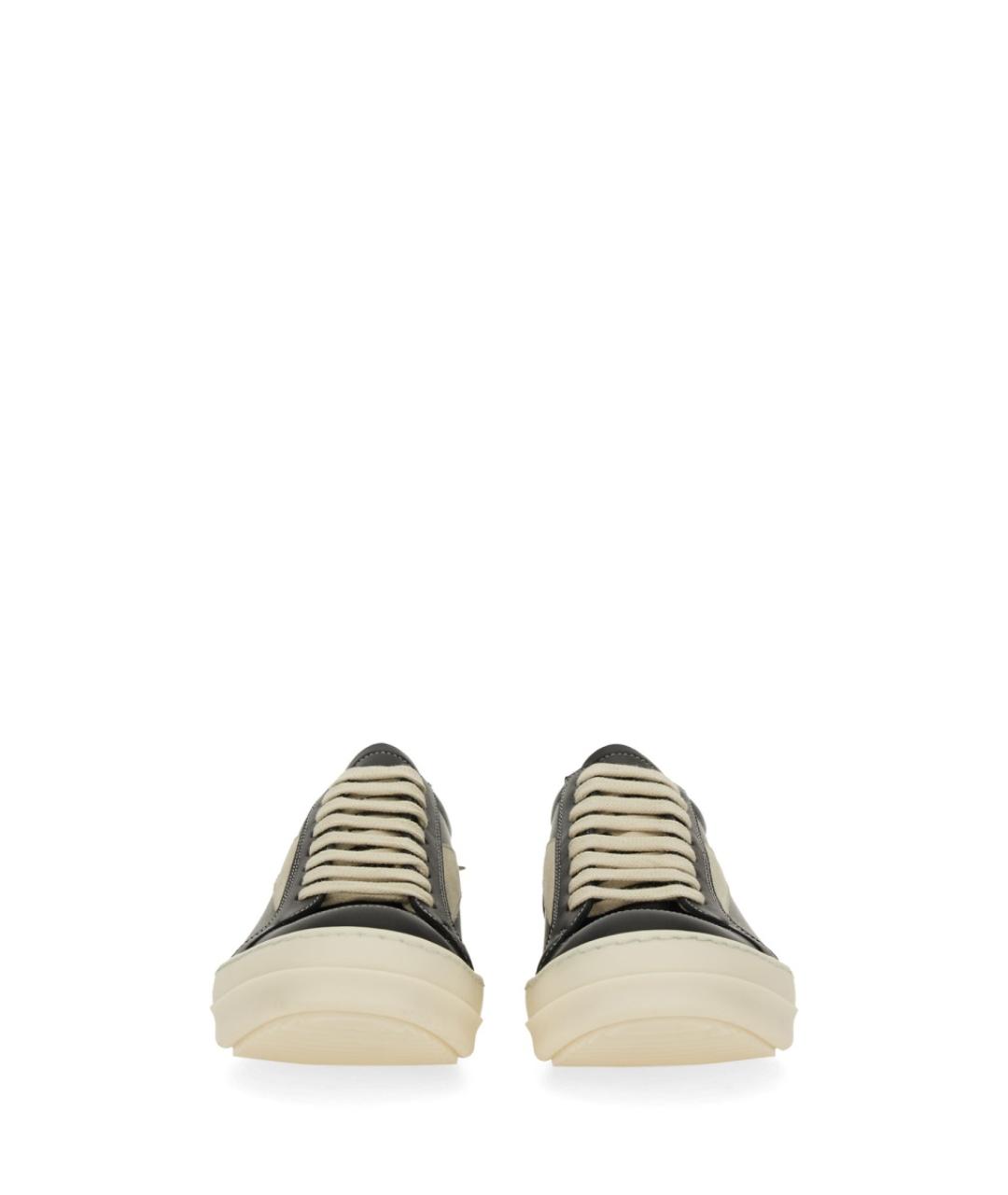 RICK OWENS Черные кожаные кеды, фото 5