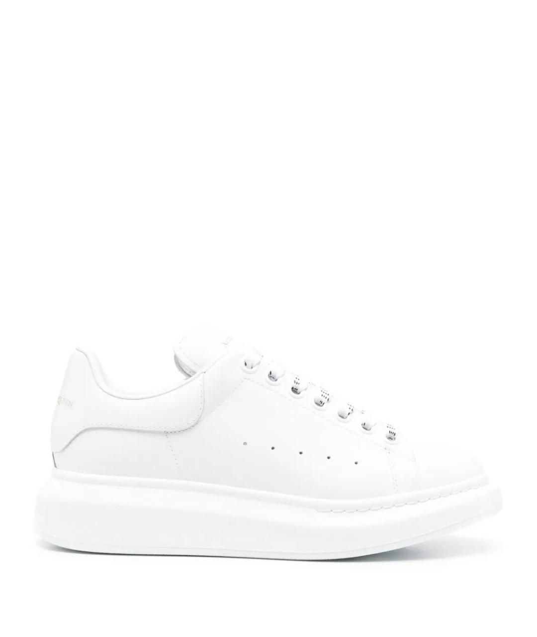 ALEXANDER MCQUEEN Белые кожаные кеды, фото 1