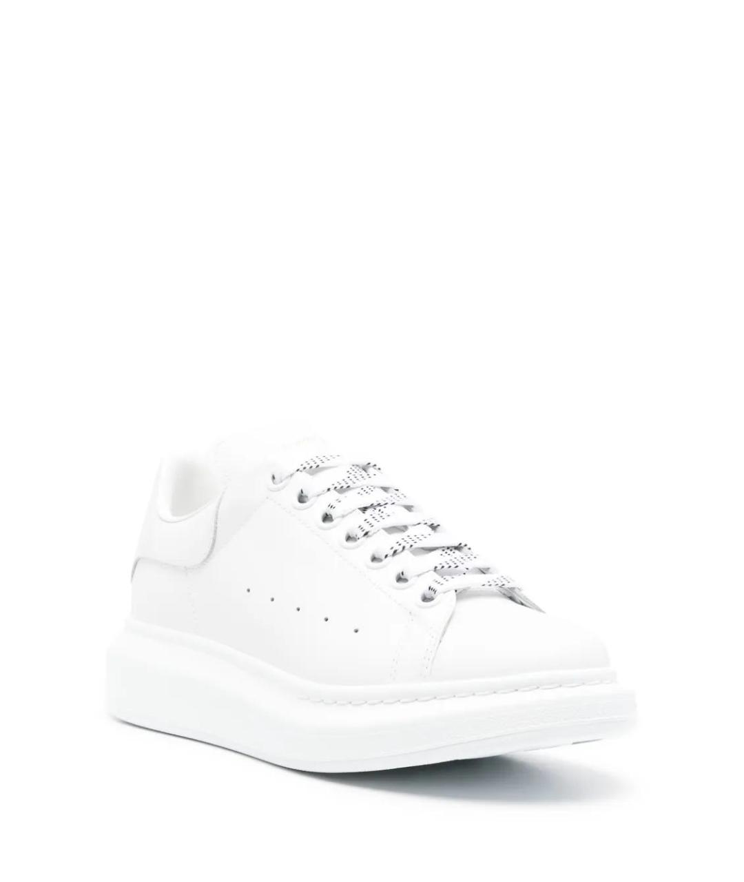 ALEXANDER MCQUEEN Белые кожаные кеды, фото 2