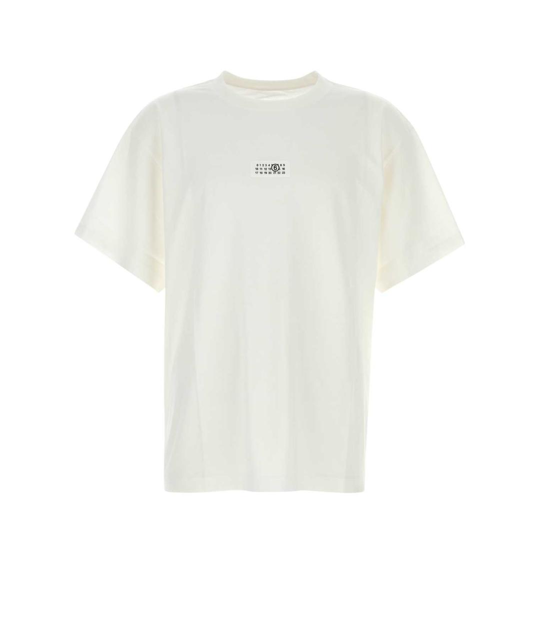 MM6 MAISON MARGIELA Белая хлопковая футболка, фото 1
