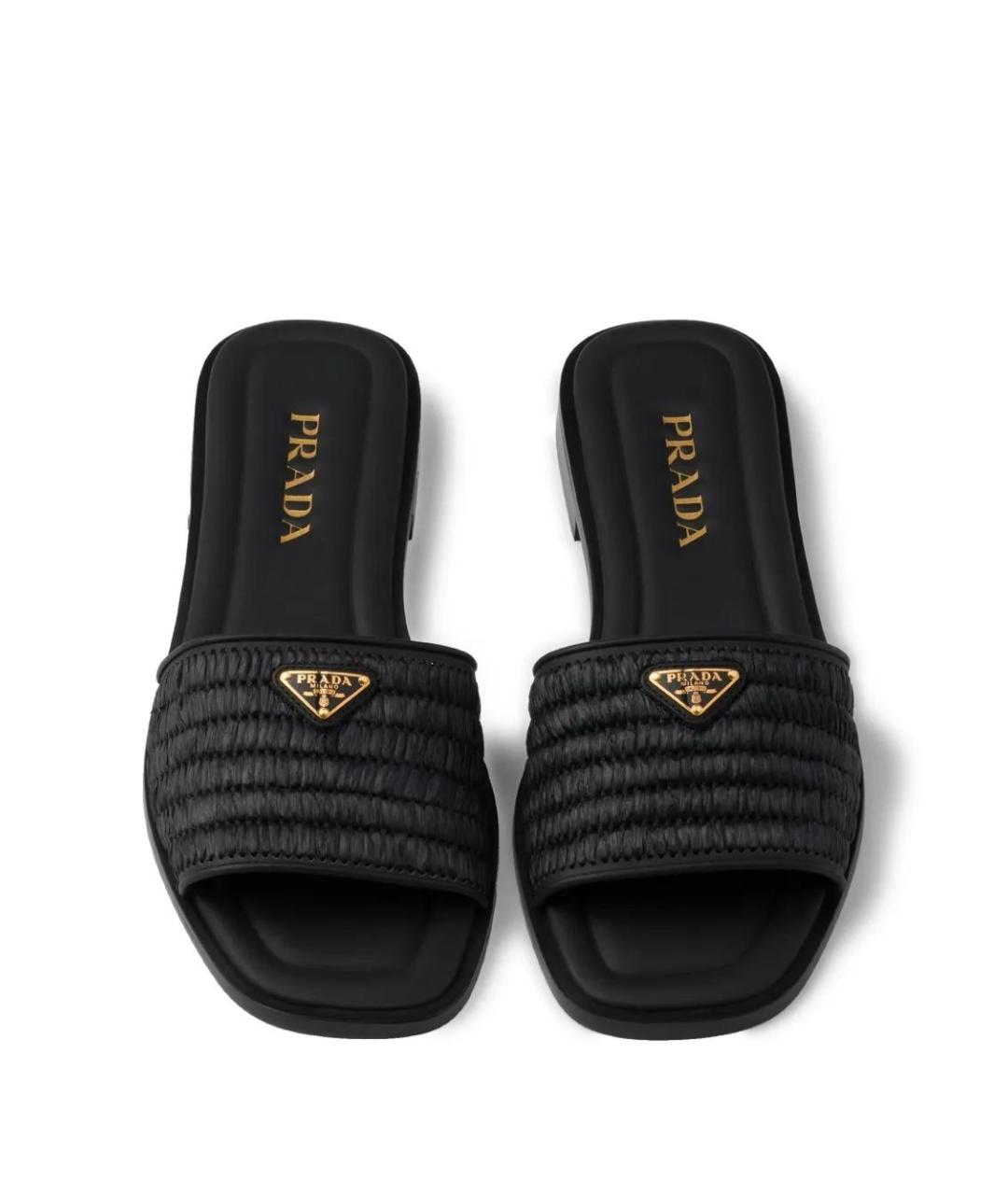 PRADA Черные шлепанцы, фото 4