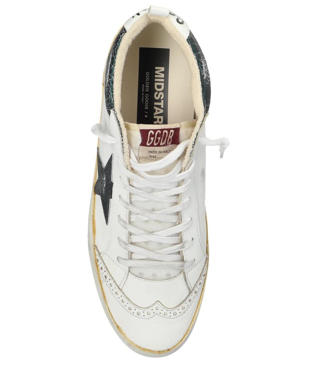 GOLDEN GOOSE DELUXE BRAND Белые кожаные высокие кроссовки / кеды, фото 4