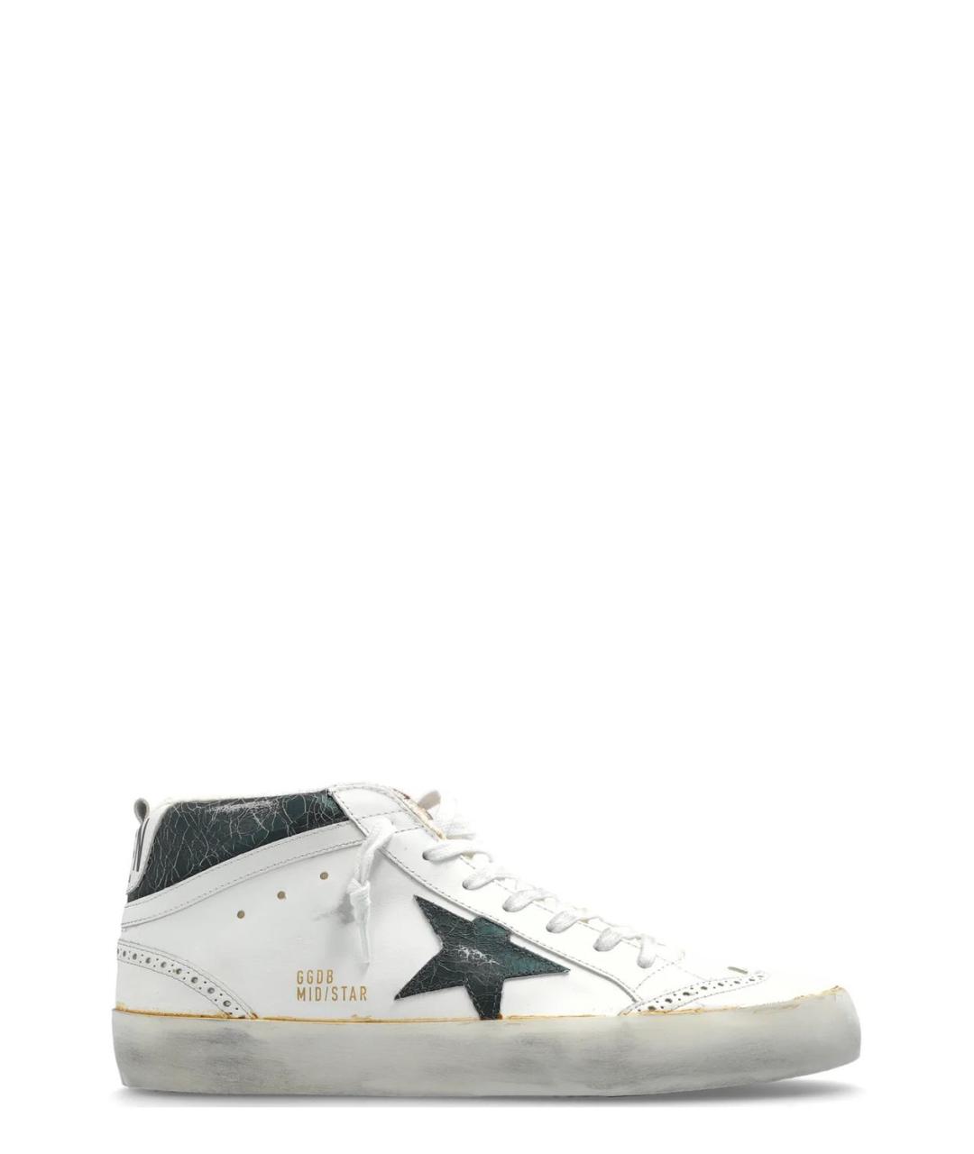 GOLDEN GOOSE DELUXE BRAND Белые кожаные высокие кроссовки / кеды, фото 1
