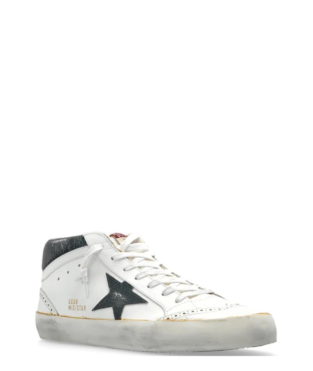GOLDEN GOOSE DELUXE BRAND Белые кожаные высокие кроссовки / кеды, фото 2