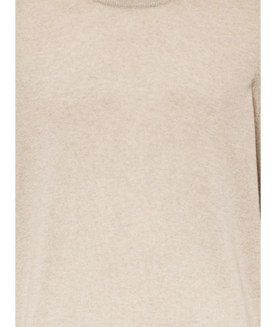 BRUNELLO CUCINELLI Бежевый кашемировый джемпер / свитер, фото 5