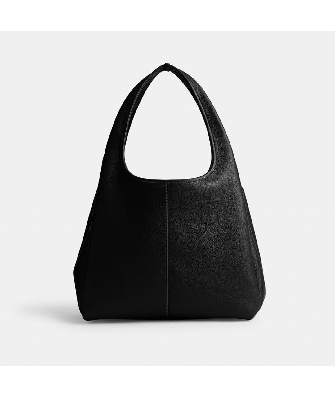 COACH Черная кожаная сумка тоут, фото 3