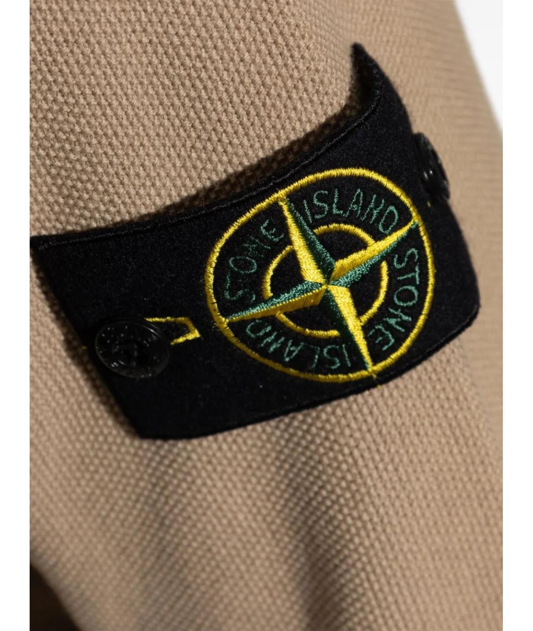 STONE ISLAND Бежевый хлопковый джемпер / свитер, фото 2