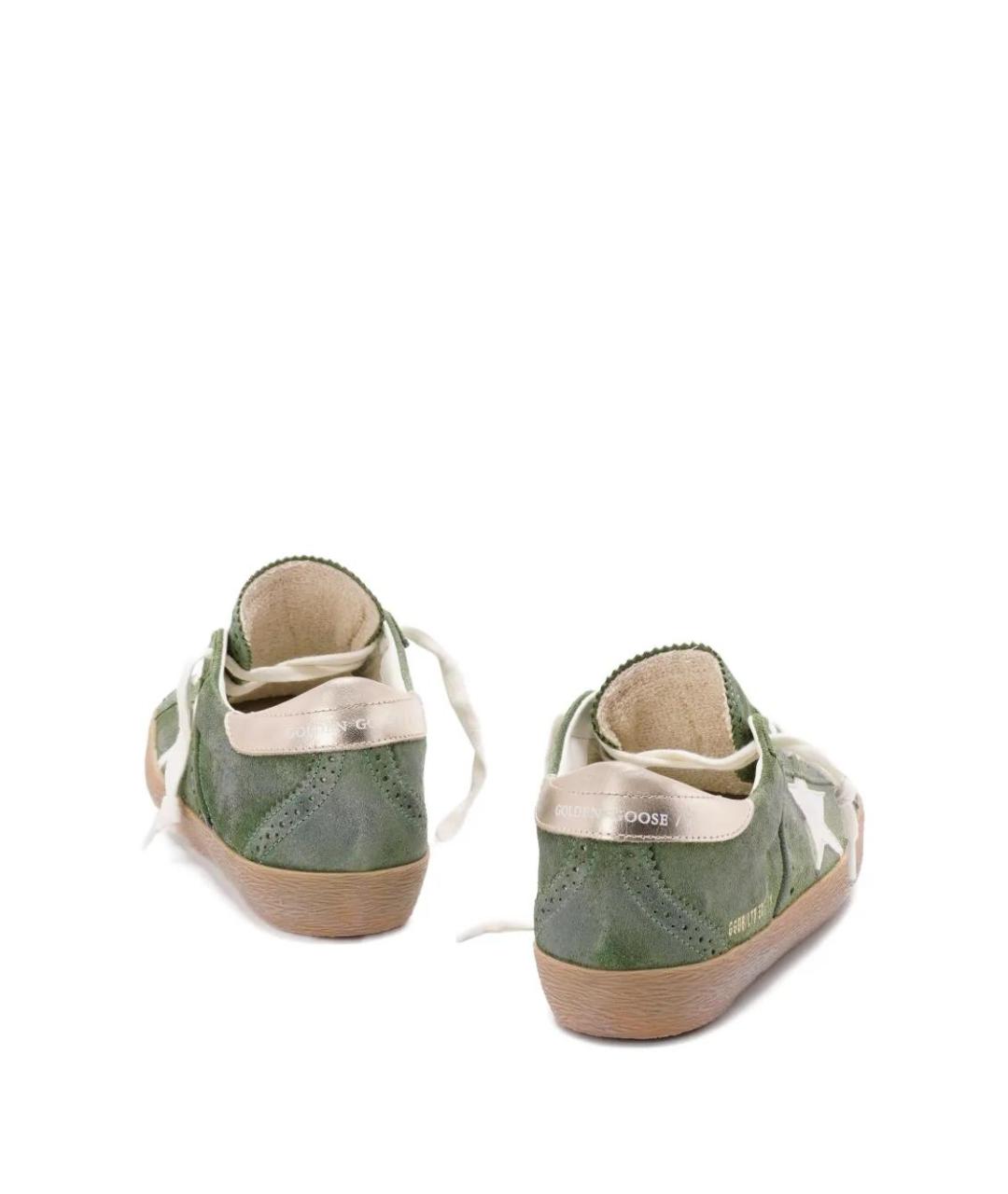 GOLDEN GOOSE DELUXE BRAND Зеленые кожаные кеды, фото 3