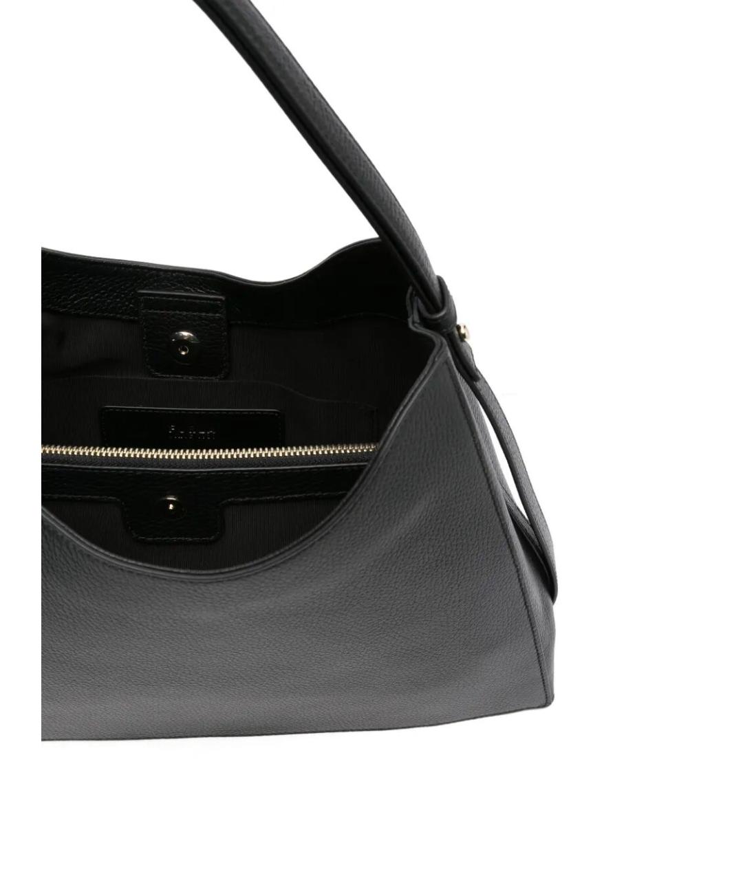 FURLA Черная кожаная сумка тоут, фото 4