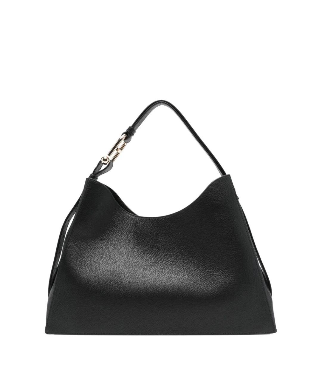 FURLA Черная кожаная сумка тоут, фото 1