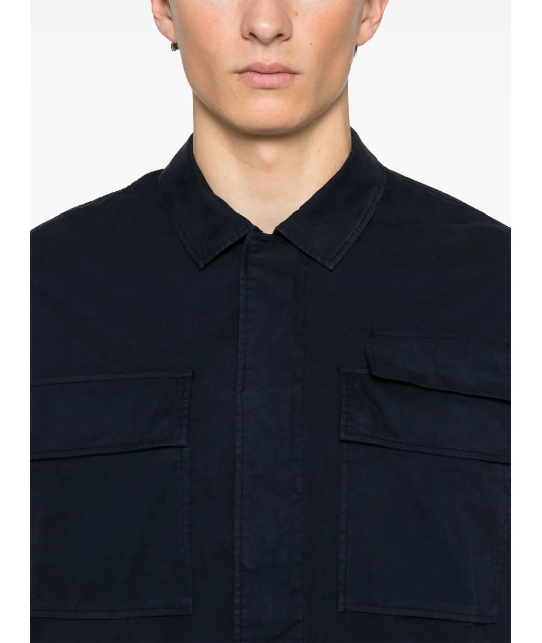 CP COMPANY Темно-синяя хлопковая кэжуал рубашка, фото 4