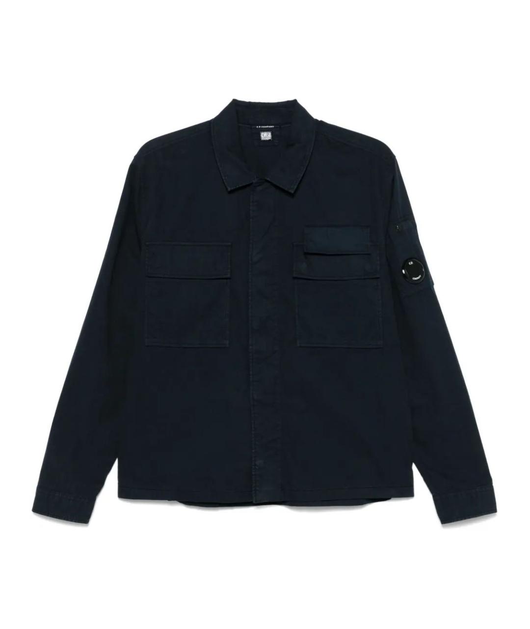 CP COMPANY Темно-синяя хлопковая кэжуал рубашка, фото 1