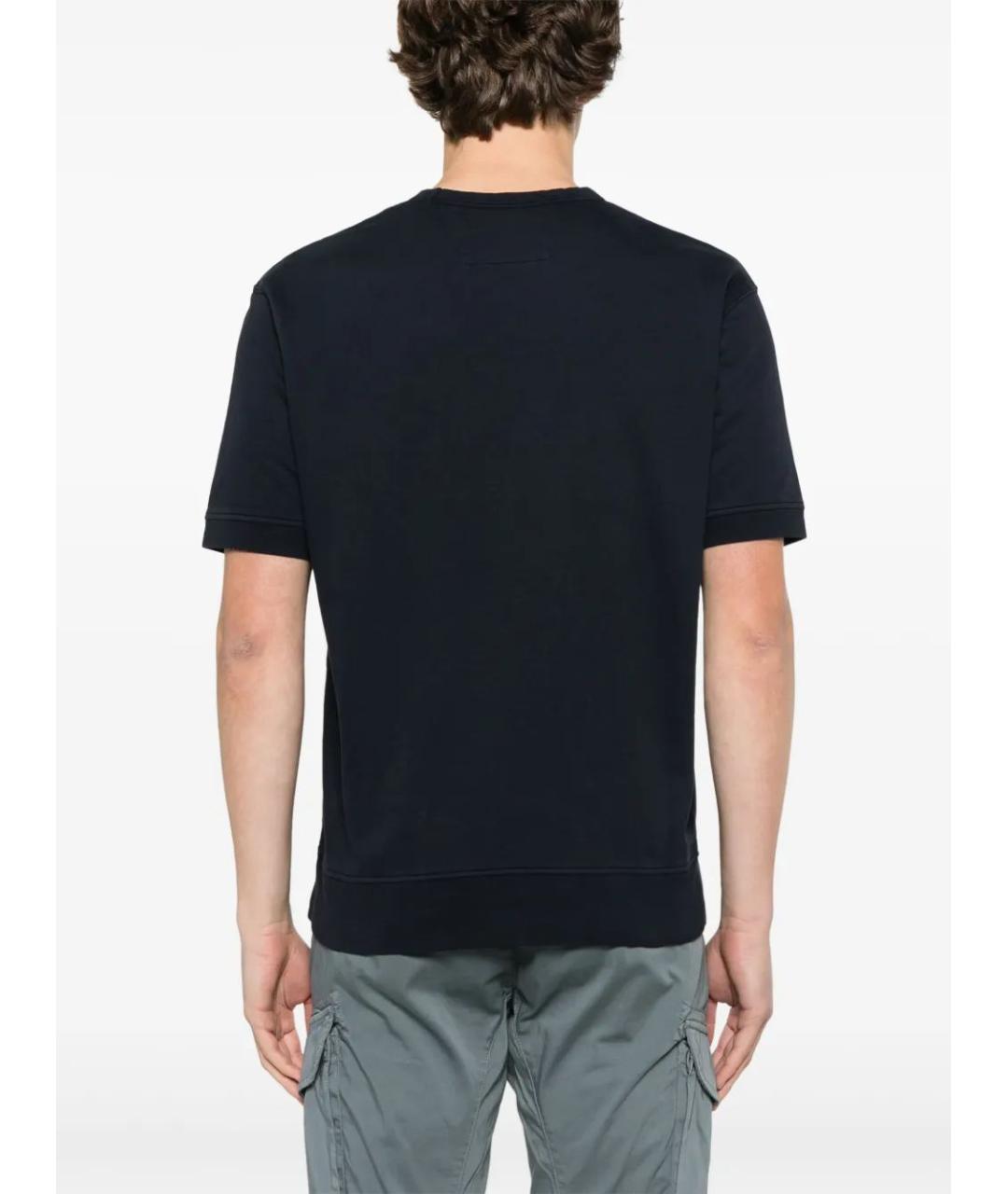 CP COMPANY Темно-синяя хлопковая футболка, фото 2