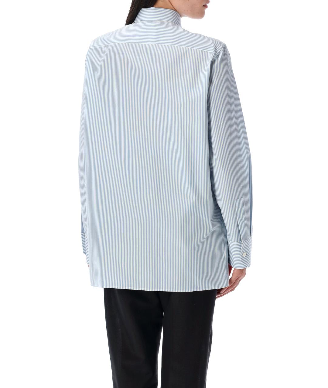 SAINT LAURENT Синяя хлопковая рубашка, фото 3