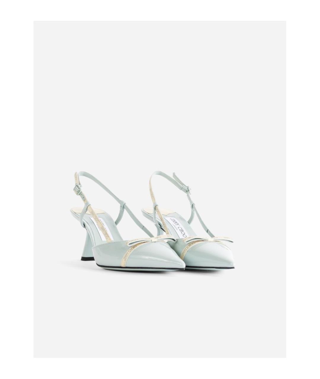 JIMMY CHOO Зеленые кожаные туфли, фото 2