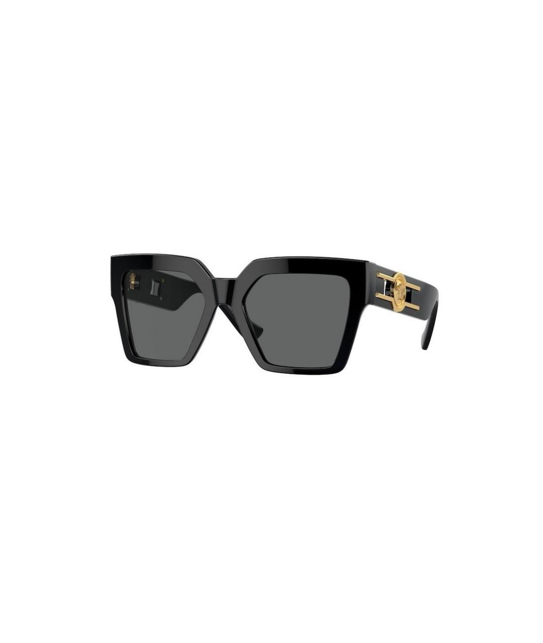 VERSACE Черные пластиковые солнцезащитные очки, фото 1