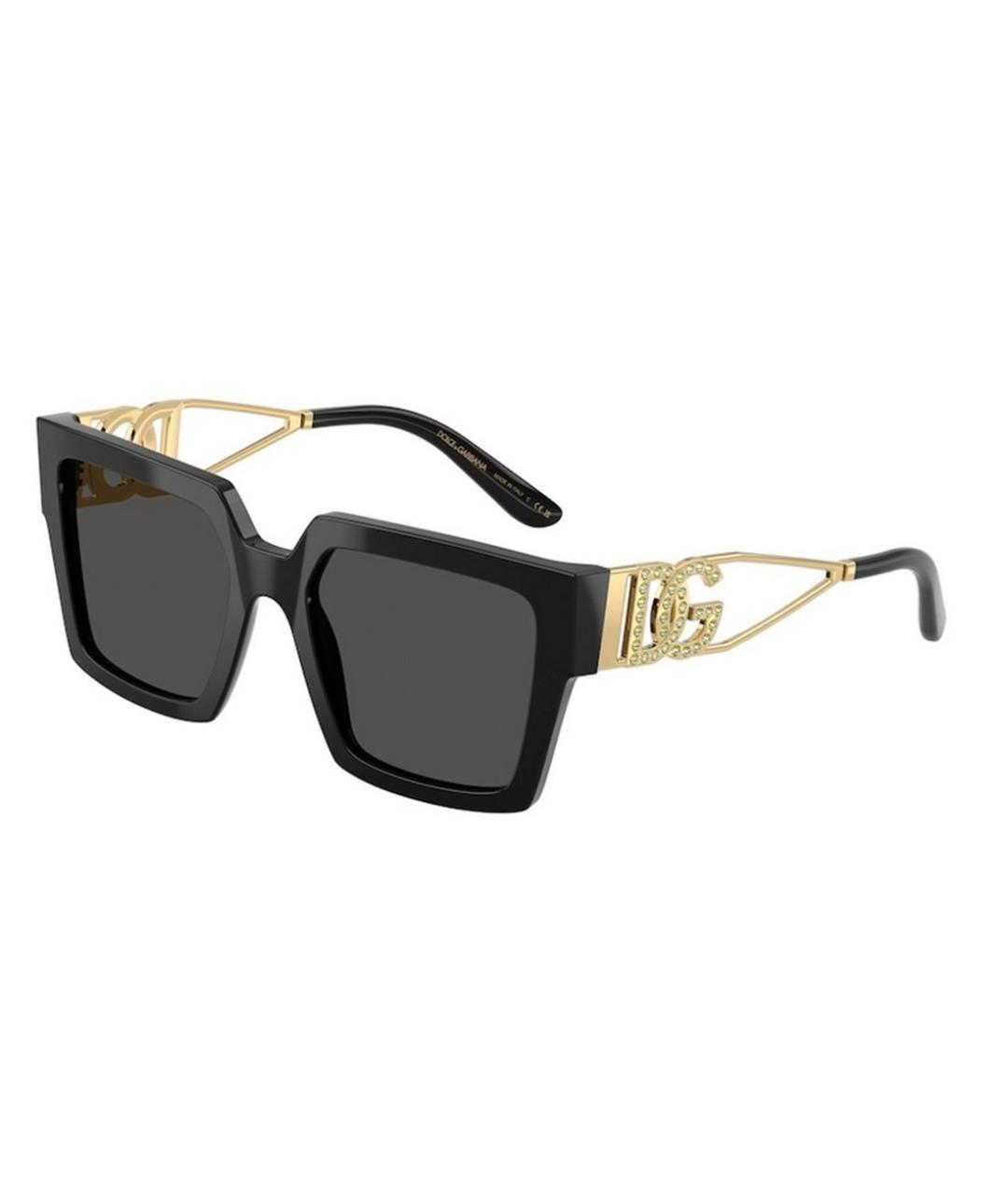 DOLCE&GABBANA Черные пластиковые солнцезащитные очки, фото 1