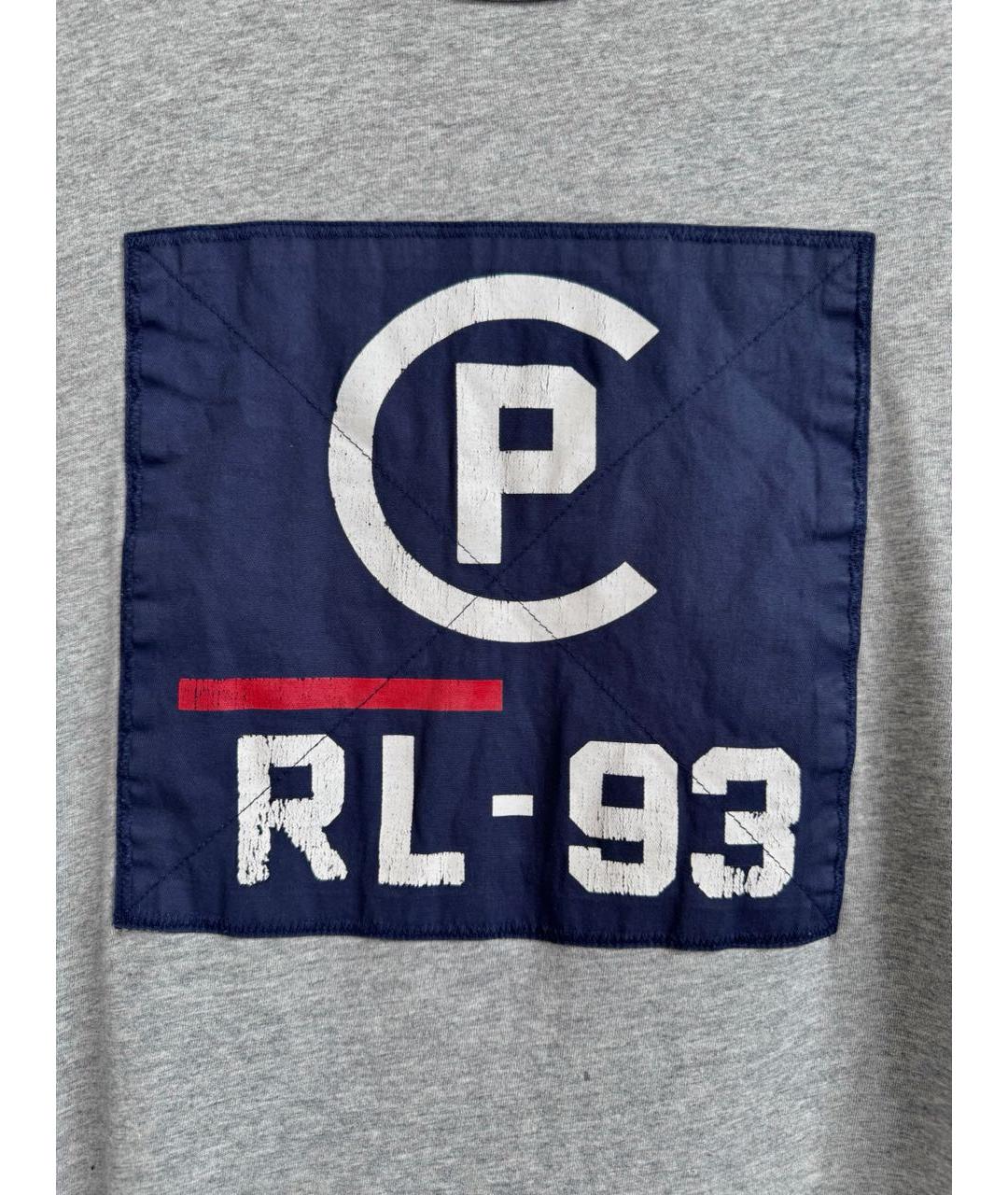POLO RALPH LAUREN Серая хлопковая футболка, фото 3