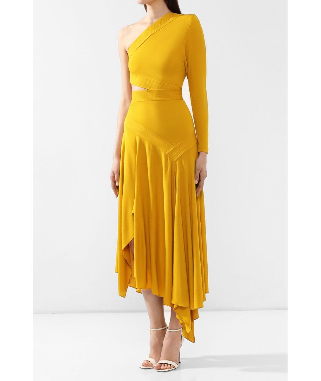 GIVENCHY Желтое вискозное вечернее платье, фото 2